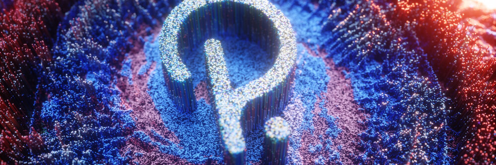 Digital,Art,Of,Polkadot,Logo,Symbol.,Cryptocurrency,Futuristic,3d,Illustration.