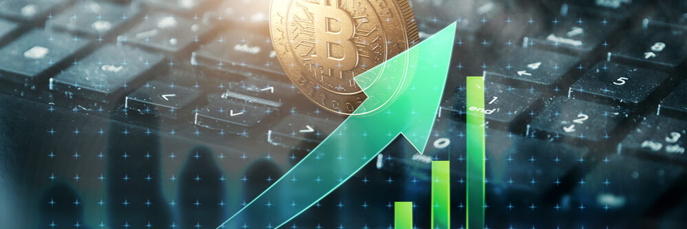 Bitcoin,And,Blockchain,Concept,,Rise,And,Fall,Of,Bitcoin,Price.