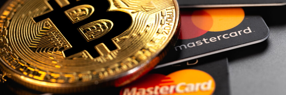 Bitcoin,Cryptocurrency,With,Mastercard,Plastic,Electronic,Cards,Closeup.,Mastercard,Worldwide
