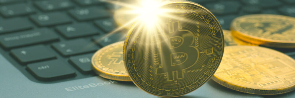 Conjunto,De,Criptomonedas,Bitcoin,Doradas