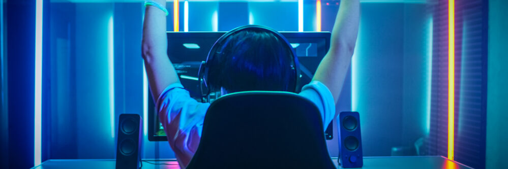 Professional,Gamer,Playing,And,Winning,In,First-person,Shooter,Online,Video