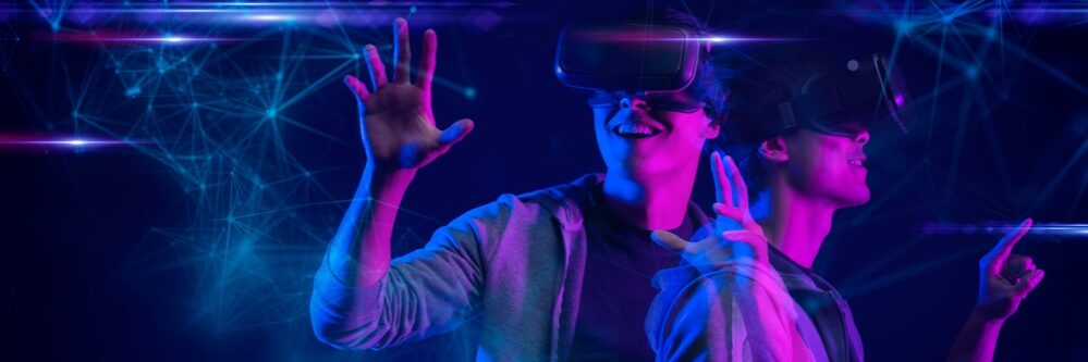Teenager,Having,Fun,Play,Metaverse,Vr,Virtual,Reality,Glasses,Esport