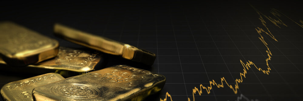 3d,Illustration,Of,Gold,Ingots,Over,Black,Background,With,A