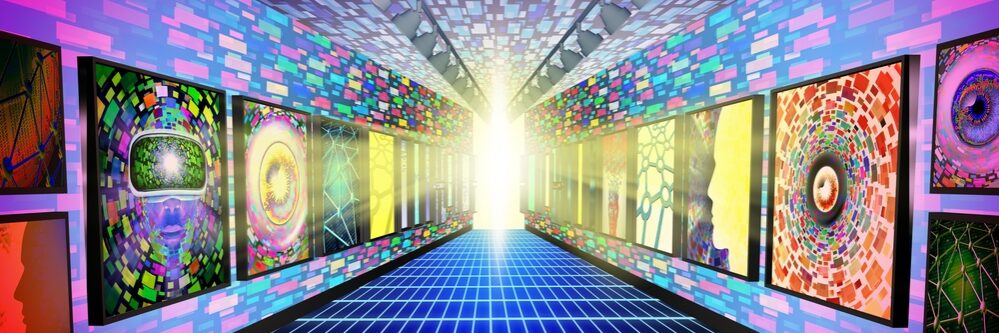 Crypto,Virtual,Museum,And,Metaverse,Internet,Nft,Display,As,A